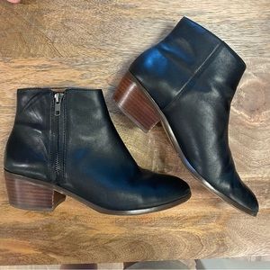 J Crew Black Booties Boots - Size 8 Leather